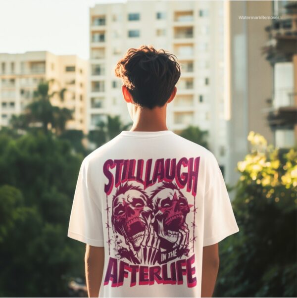 Printed Oversized White T-Shirt